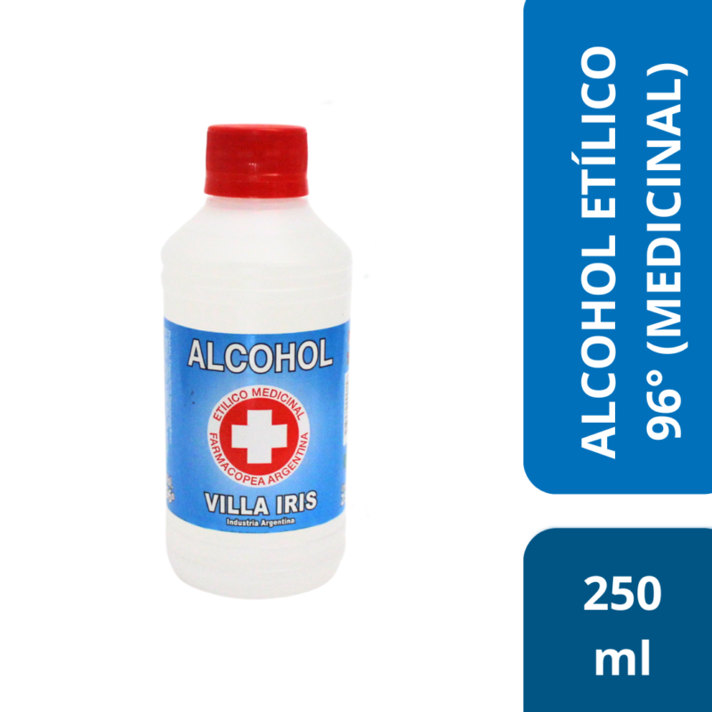 Alcohol Etílico 96º Medicinal – Botella x 250ml (UNIDAD)