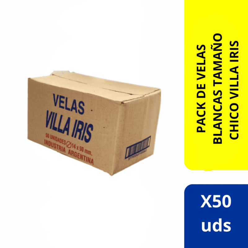 Velas Blancas Villa Iris - Tamaño Chico x 4 Unidades (PACK)