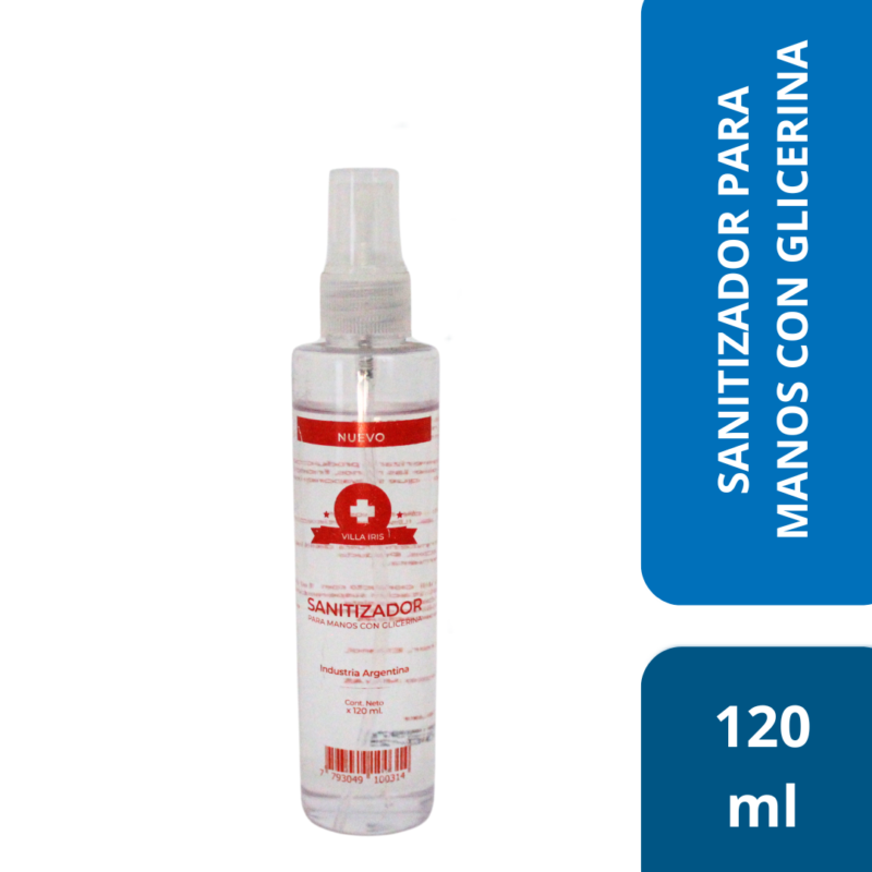 Sanitizador con Glicerina 120ml (UNIDAD)