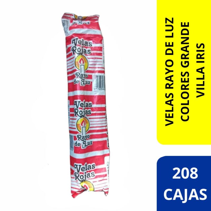 Velas Villa Iris Rayo de Luz Colores  - Tamaño Grande x 4 unidades (PALLET)